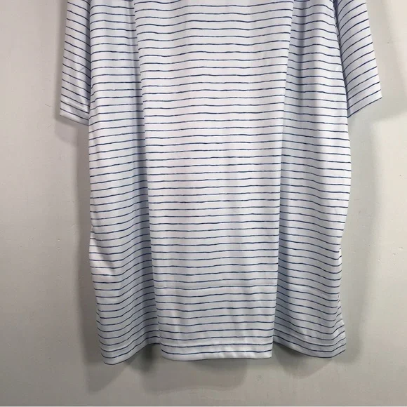Greg Norman Striped Short Sleeve Polo, Men's Size XL - White/Multi